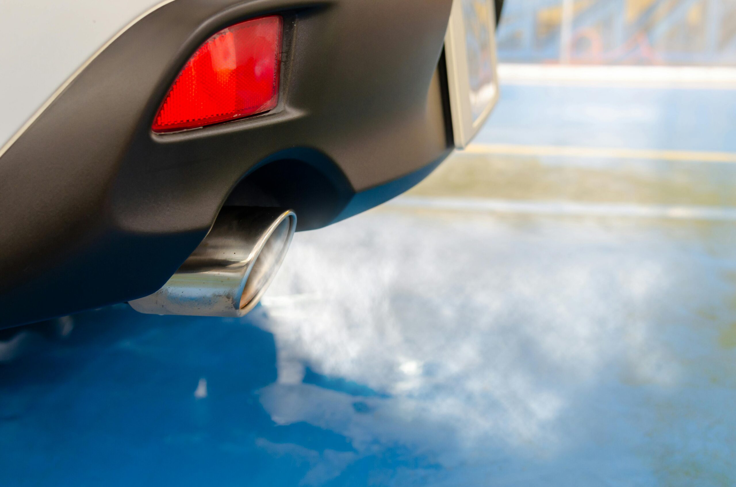 Gas exhaust from car